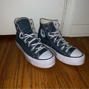 platform converse in steely blue